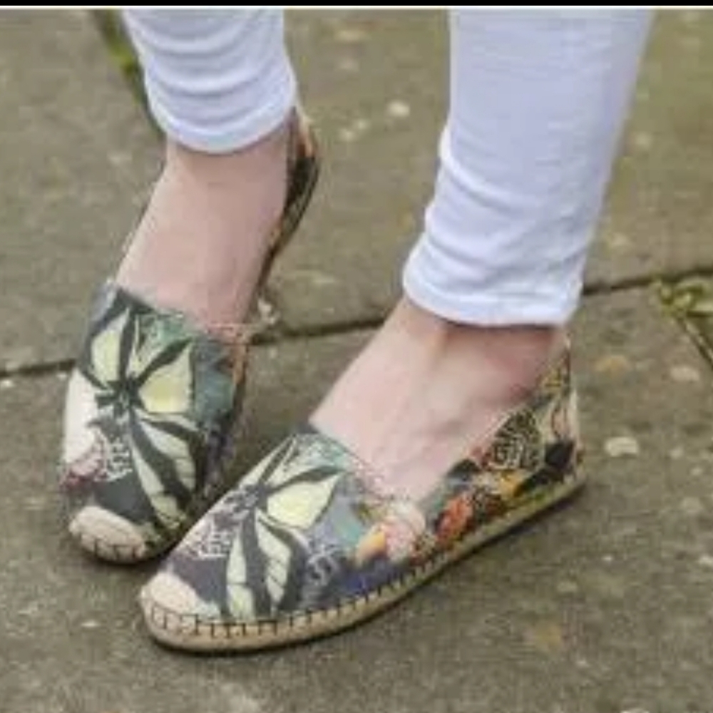 VALENTINO Garavani Multi Butterfly Canvas Espadrilles - 39